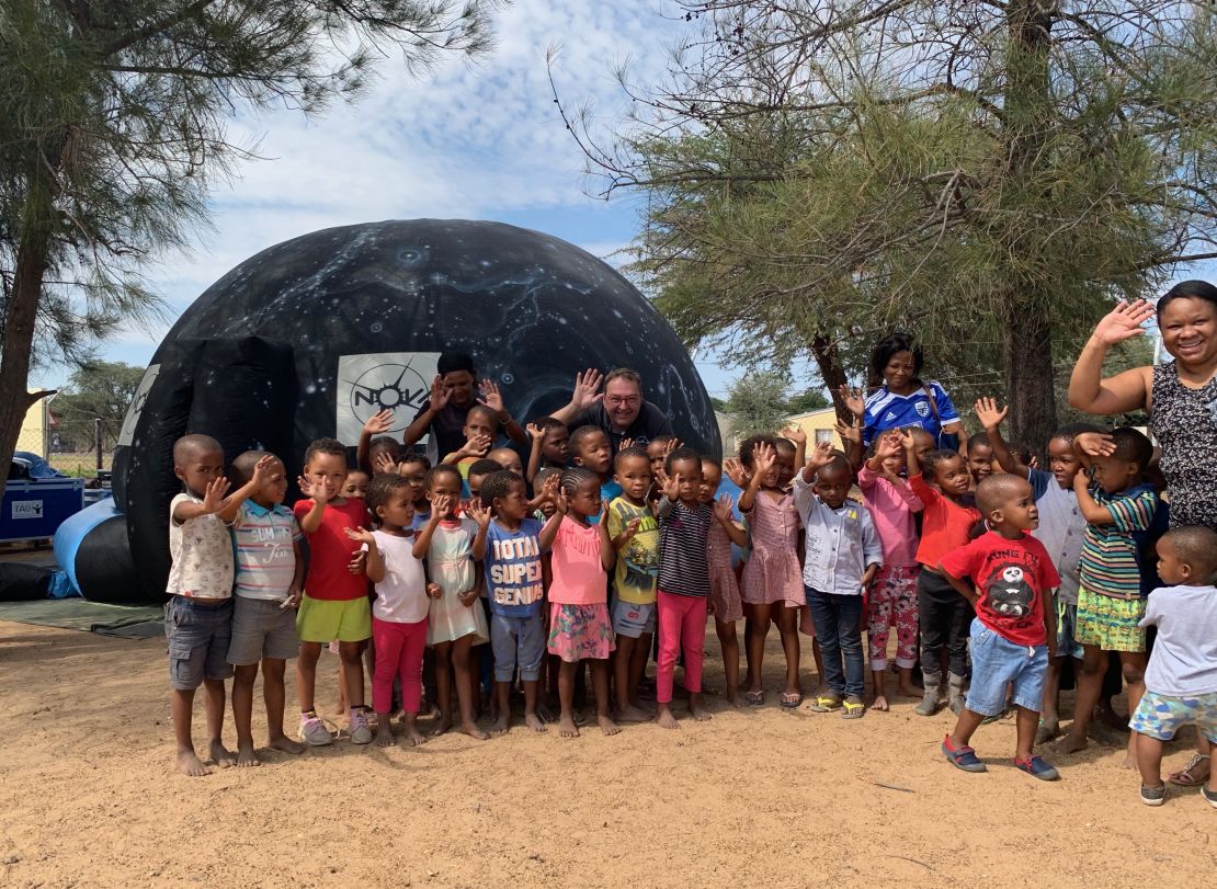 The mobile planetarium takes the wonders of the universe to school children across Namibia.