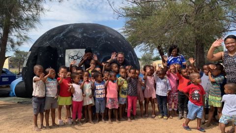 The mobile planetarium takes the wonders of the universe to school children across Namibia.