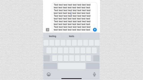 Hold down the screen to turn your finger into a cursor