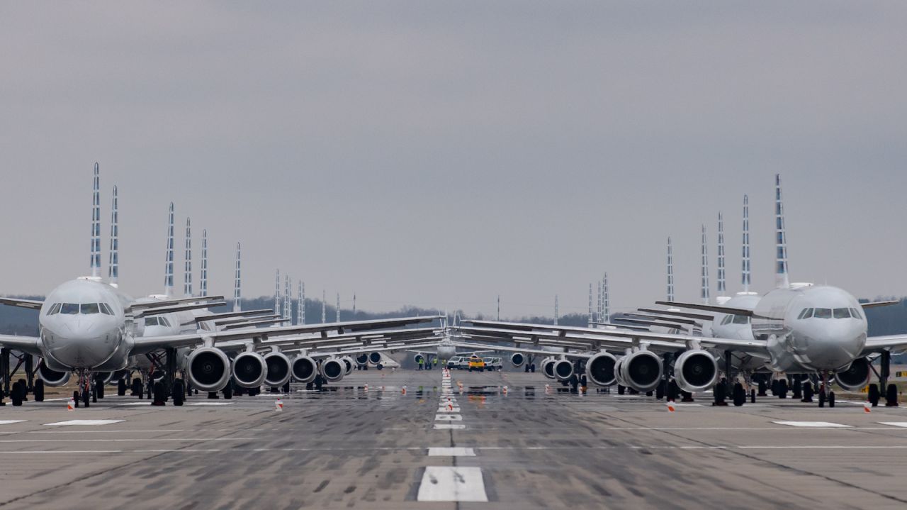 Airlines around the world have been forced to park their planes due to the coronavirus pandemic.