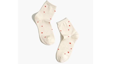 Night Shimmer Ankle Socks in Petal Hearts 