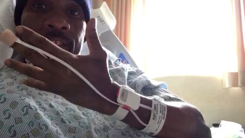 Leo Frazier, 54, wore a sensor on his finger and wrist while recovering from coronavirus at home.