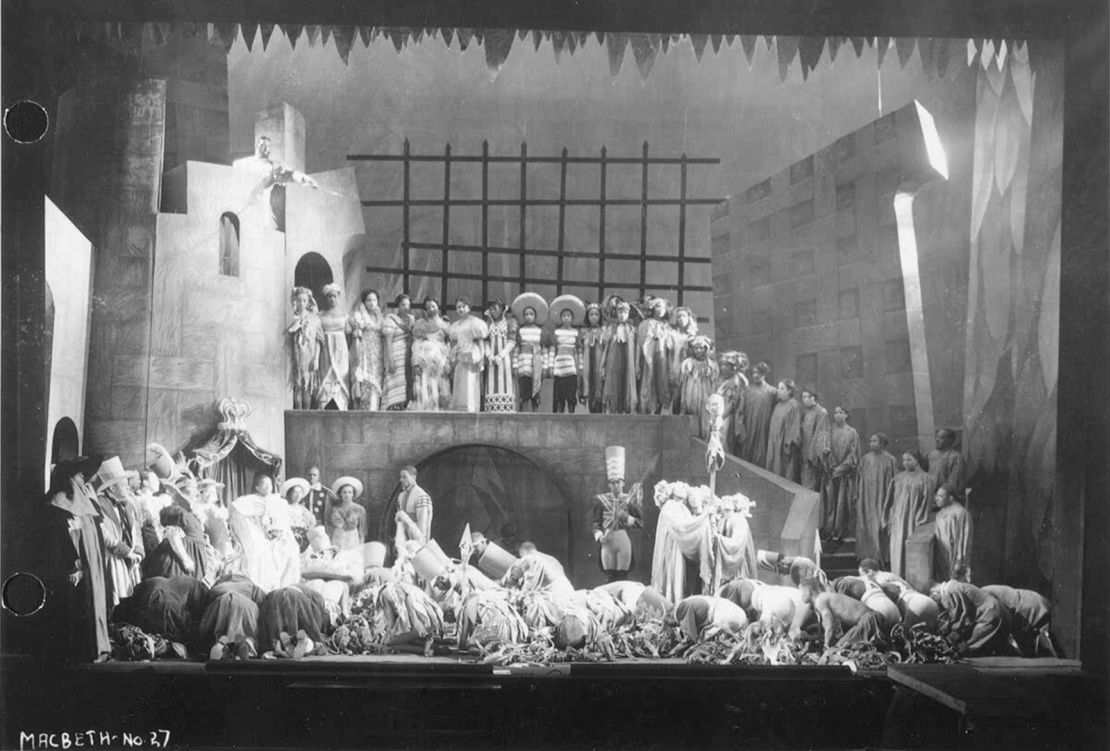 Photographic print from New York production of Macbeth.