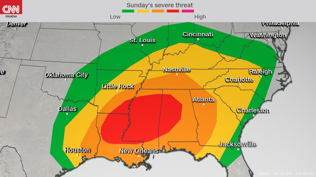 Easter weekend weather: tornadoes and damaging winds are likely | CNN