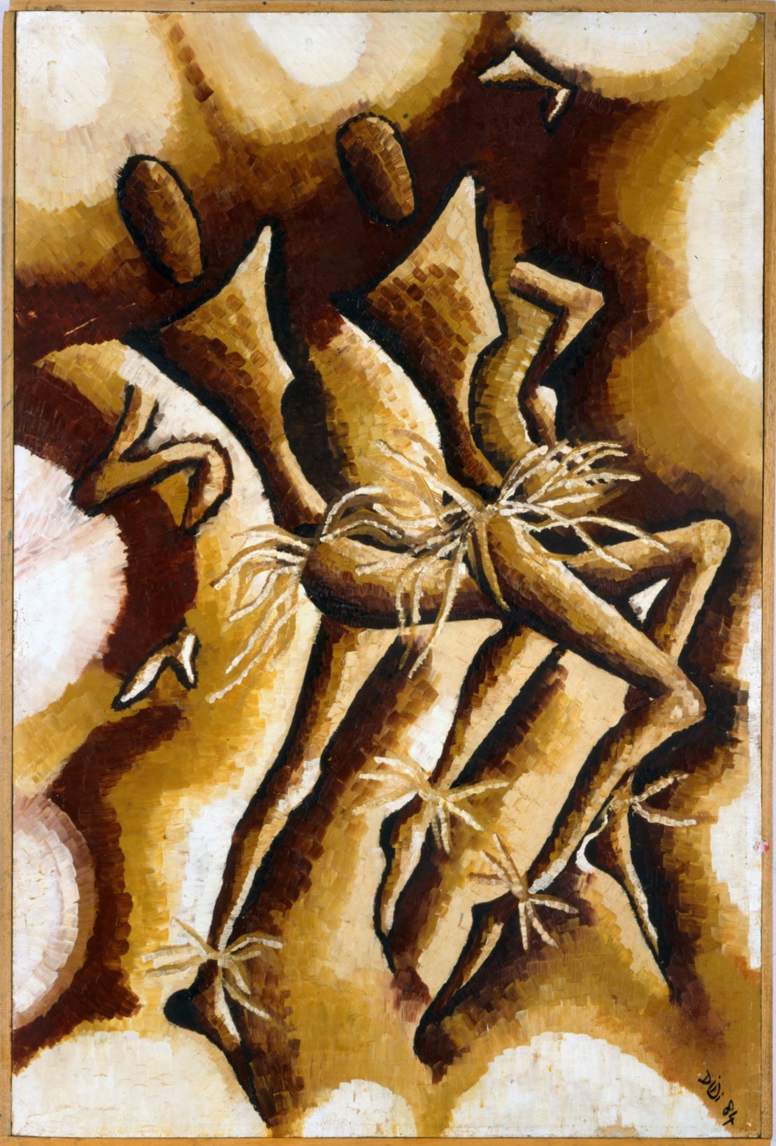 Detail of "The Dance" (1984) by Ndidi Dike