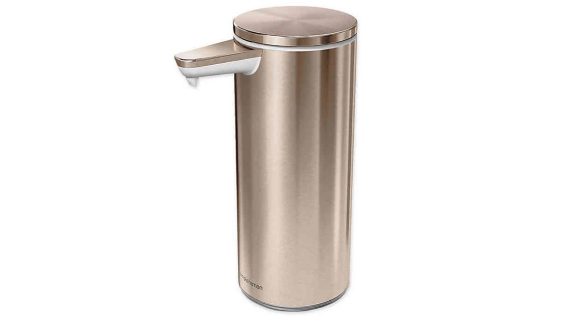 Simplehuman Rechargeable Sensor Soap Pump in Rose Gold Steel