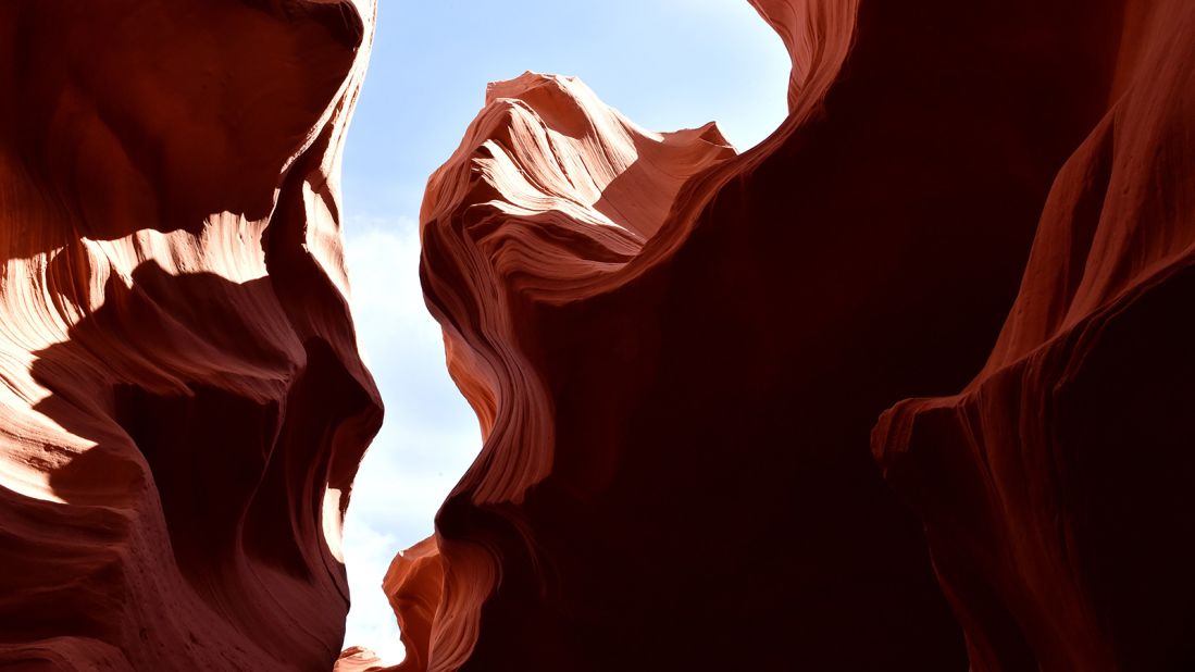 <strong>Rock steady: </strong>Maureen O'Hare can't wait to see the smooth sandstone rock formations that appear to be in mid-flow in Lower Antelope Canyon near Page, Arizona.  