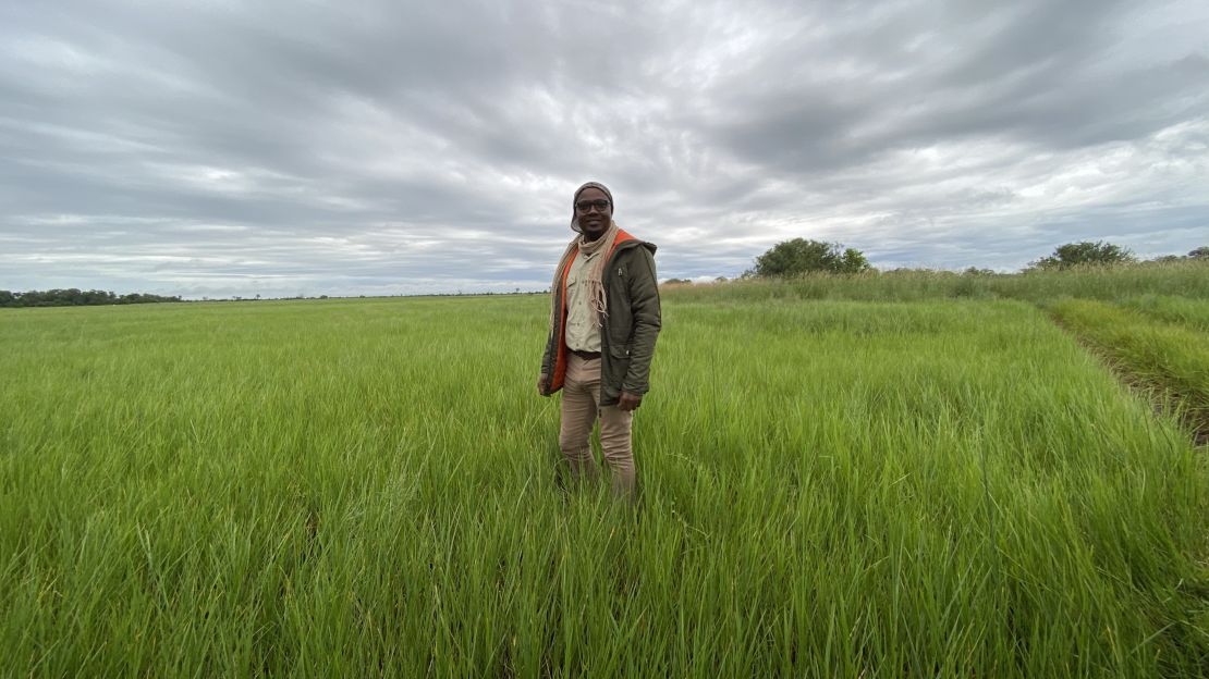 Laurie Newman found herself alone on safari with Botswana local and Brave Africa co-owner Tabona Wina, pictured in the photo.