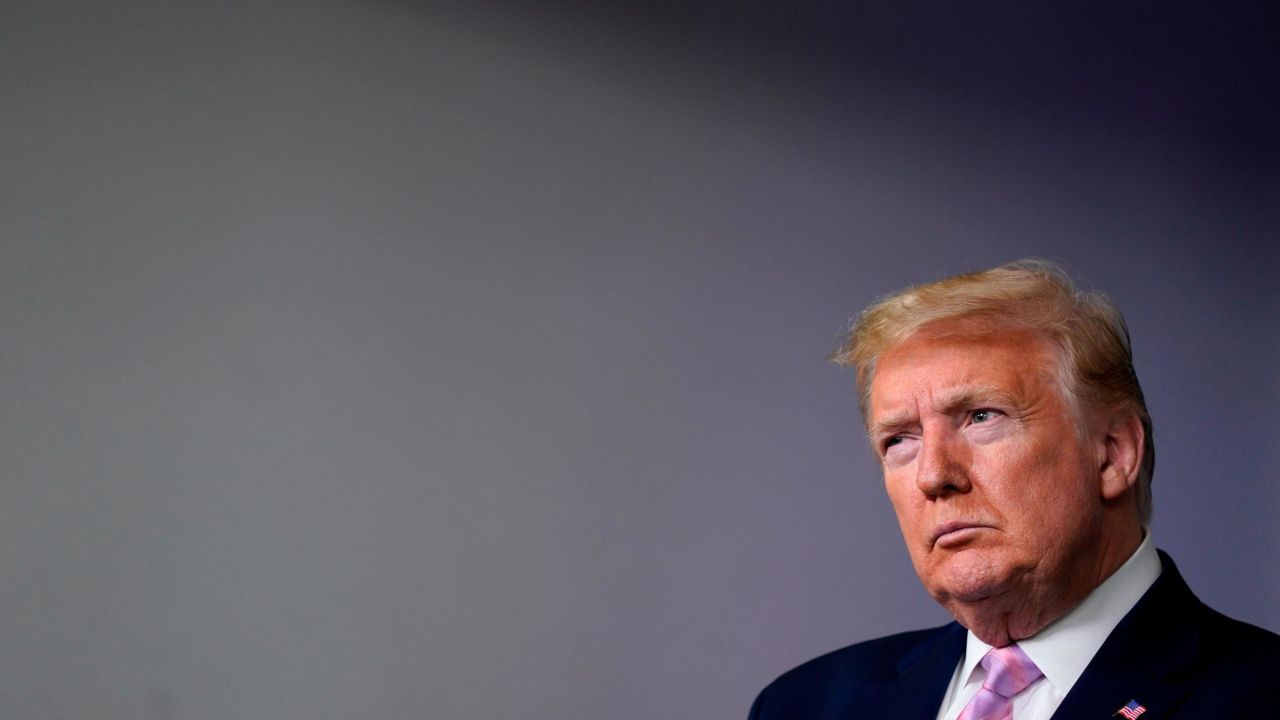 President Donald Trump listens during a coronavirus task force briefing at the White House, Friday, April 10, 2020, in Washington. (AP Photo/Evan Vucci)