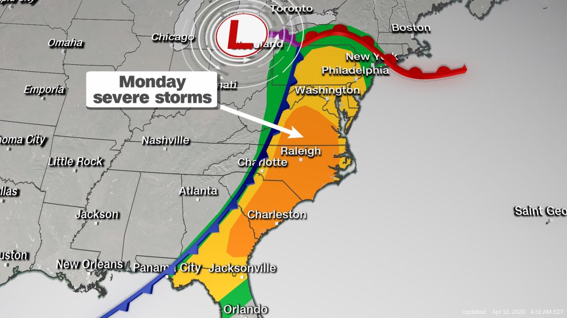 weather severe weather outlook monday 20200412