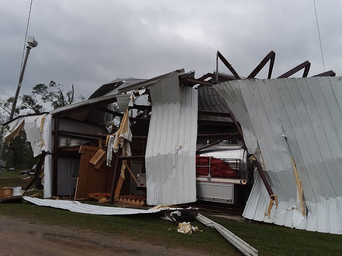 Parts of Mississippi were devastated by storms that tore through the South.