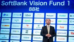 Masayoshi Son, chairman and chief executive officer of SoftBank Group Corp., speaks during a news conference in Tokyo, Japan, on Wednesday, Feb. 12, 2020. SoftBanklost money in its Vision Fund, the Japanese company posted a record.