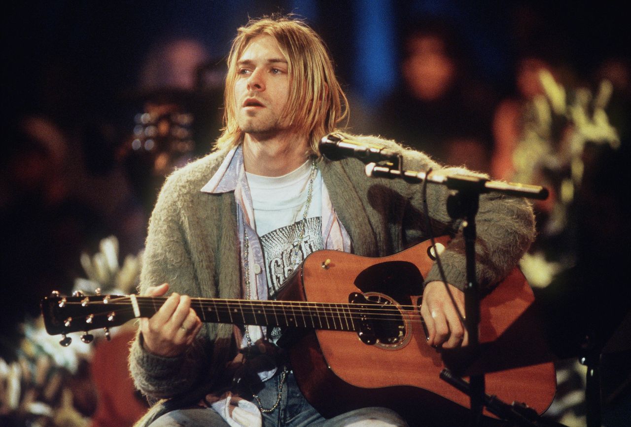 Kurt Cobain of Nirvana during the taping of MTV Unplugged at Sony Studios in New York City in 1993.