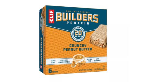 Clif Builders Protein Bars, Crunchy Peanut Butter, 6 ct 