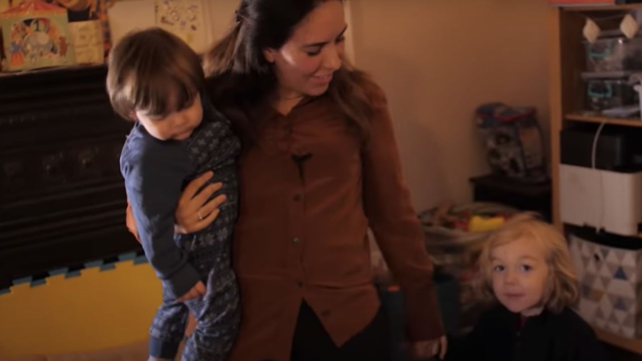 In a screengrab from a video posted to WikiLeaks' social media, Assange's partner Stella Moris speaks on camera along with the couple's two sons.