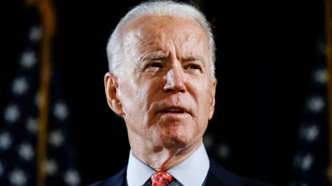 In this March 12, 2020,  photo, Democratic presidential candidate former Vice President Joe Biden speaks in Wilmington, Del.