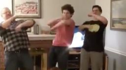 Ken Schwartz, Ian and Ben Schoenfield dancing to Doja Cat's "Say So" 