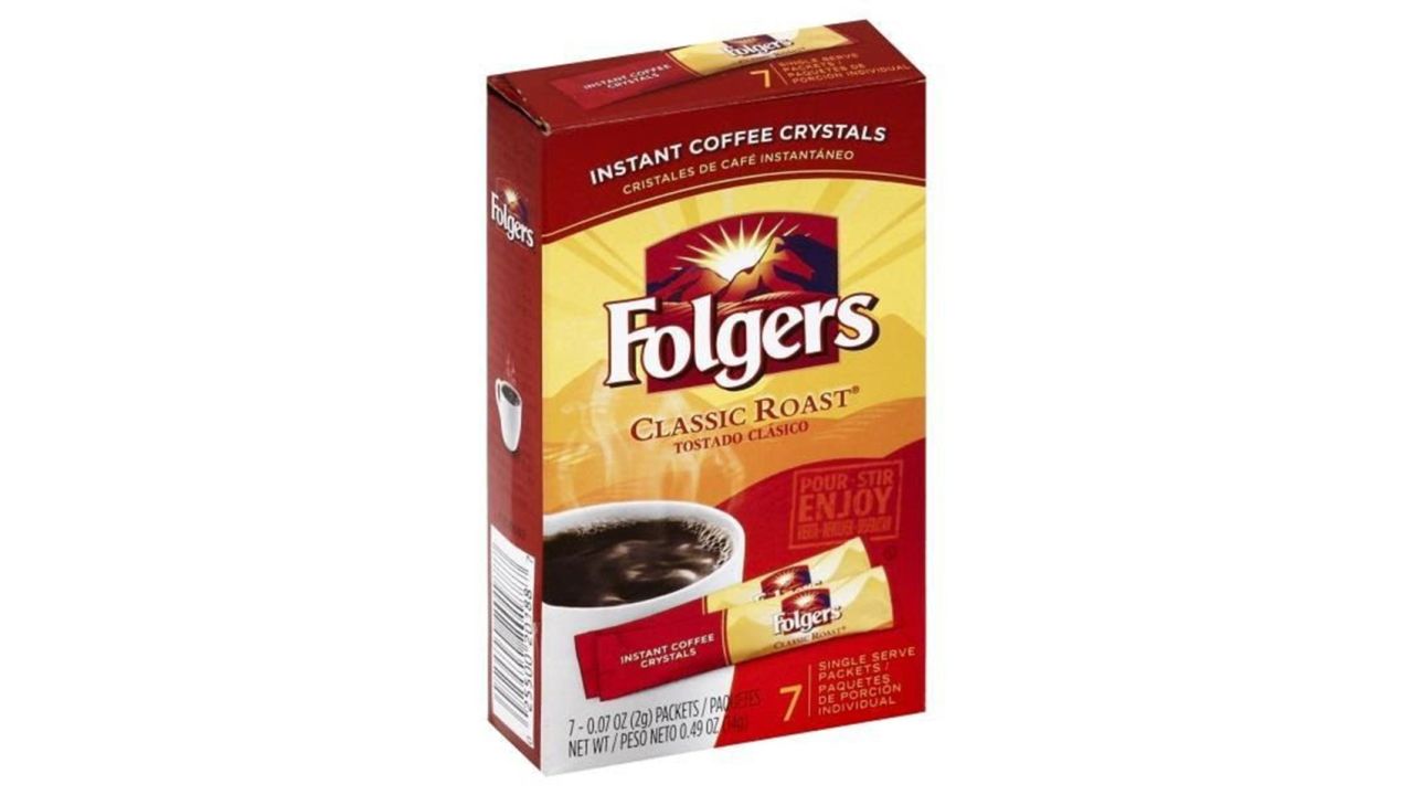 Folgers Instant Coffee Crystals Classic Roast Single Serve Packets 
