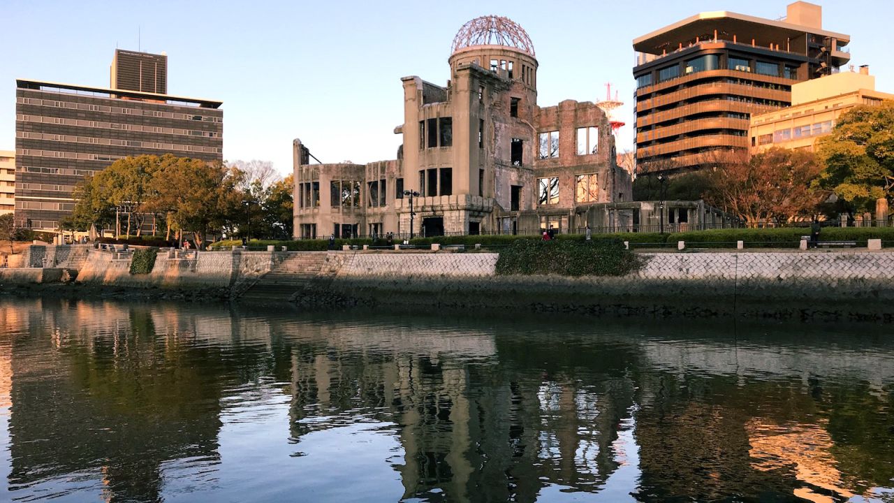 <strong>Hiroshima today: </strong>The Dome, or the Hiroshima Prefectural Industrial Promotion Hall, now sits amid the modern city's new buildings.