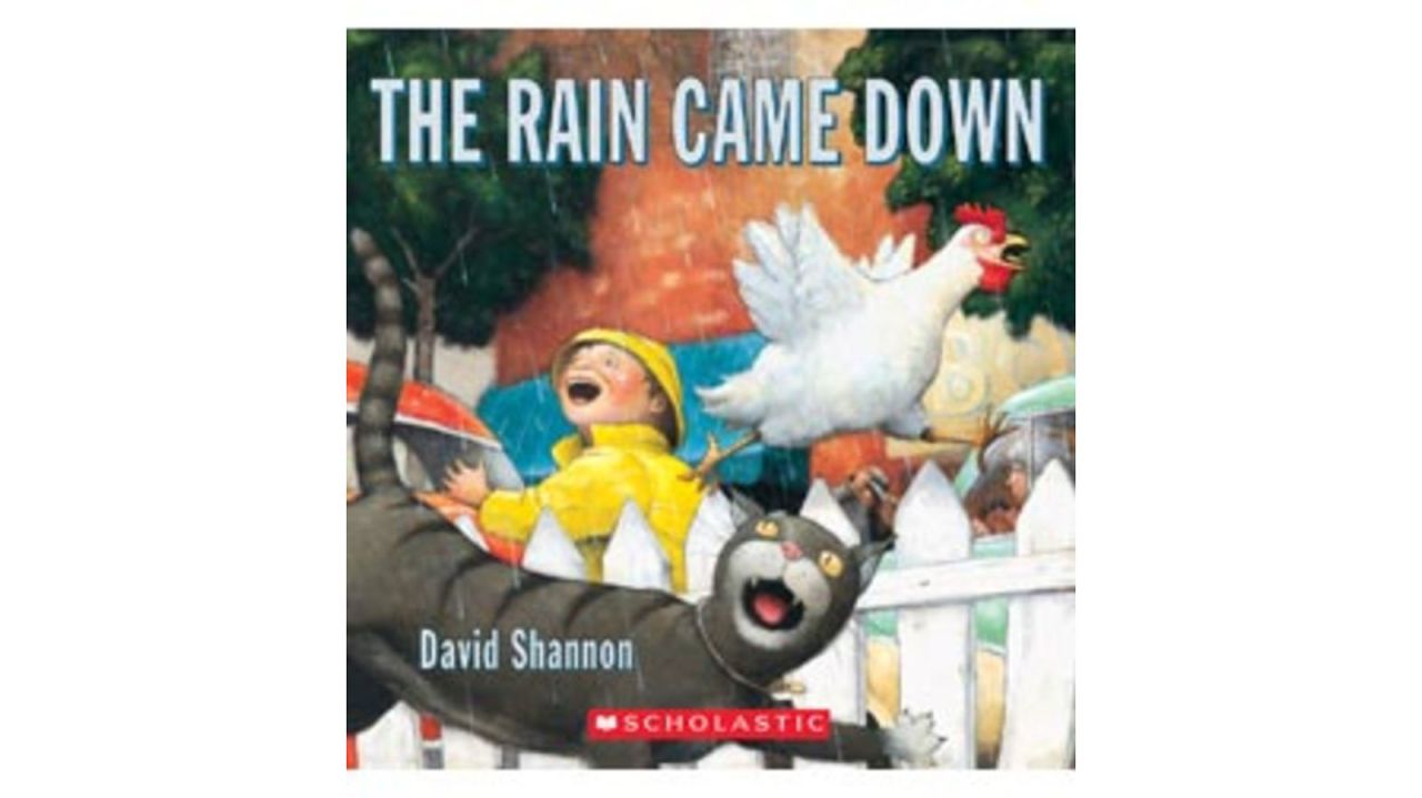 "The Rain Came Down" by David Shannon: An unexpected downpour captures the chaos that follows for a boy and his animal friends. 