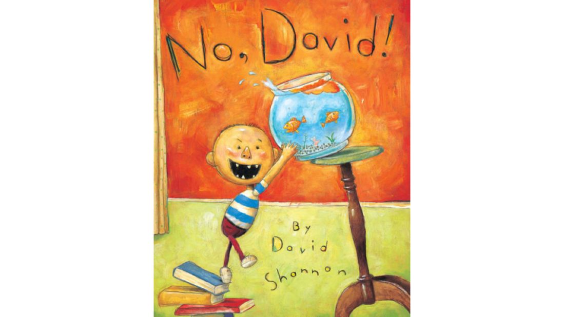 "No, David!" by David Shannon: David's always up to mischievous adventures. Flip through the illustrations to discuss with your toddler what isn't shown -- the possible causes and consequences of his behavior. 