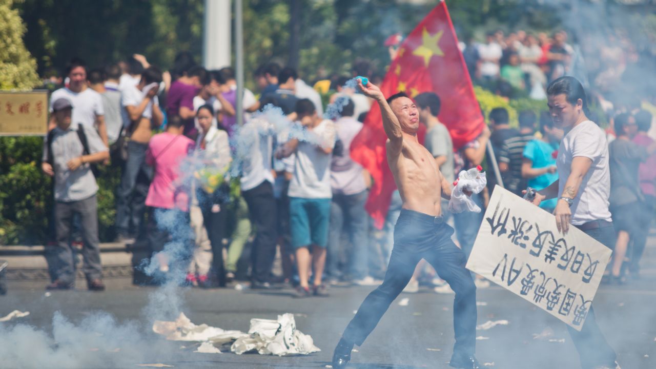 Nationalist, anti-Japan protests broke out in parts of China in 2012 over disputed territory in the East China Sea.