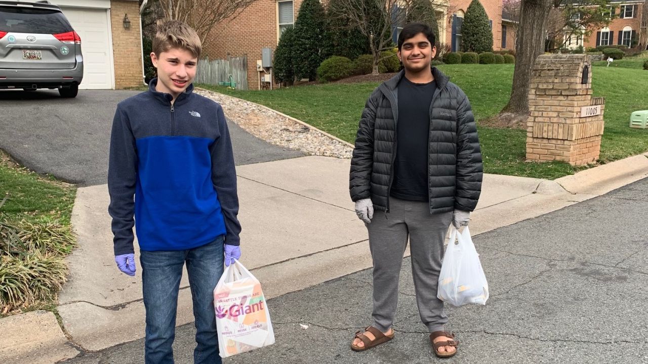 Matt Casertano and Dhruv Pai started the grocery delivery service called "Teens Helping Seniors." 