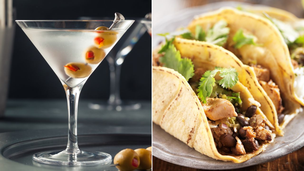 <strong>Vodka martinis with tacos:</strong> Be sure to use corn tortillas for the right flavor and consistency says Agostino Perrone of The Connaught hotel in London.