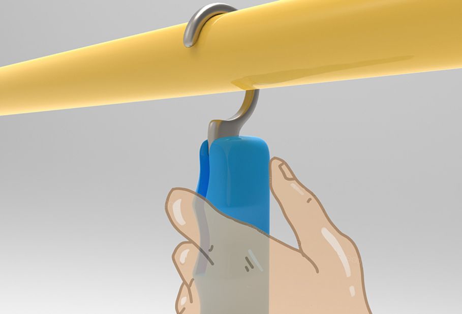 "Handl" is a portable grip handle to allow users to avoid direct contact with potentially contaminated surfaces with their bare hands. 