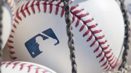 PHILADELPHIA, PA - JUNE 28:  A baseball with MLB logo is seen at Citizens Bank Park before a game between the Washington Nationals and Philadelphia Phillies on June 28, 2018 in Philadelphia, Pennsylvania. (Photo by Mitchell Leff/Getty Images)