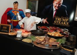 The launch of Trump Steaks at The Sharper Image in New York City, New York, United States.