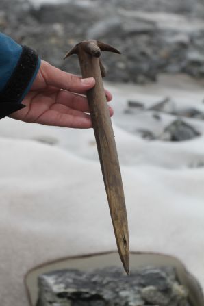 This wooden whisk was dated to 1100 AD and likely doubled as a tent peg.  