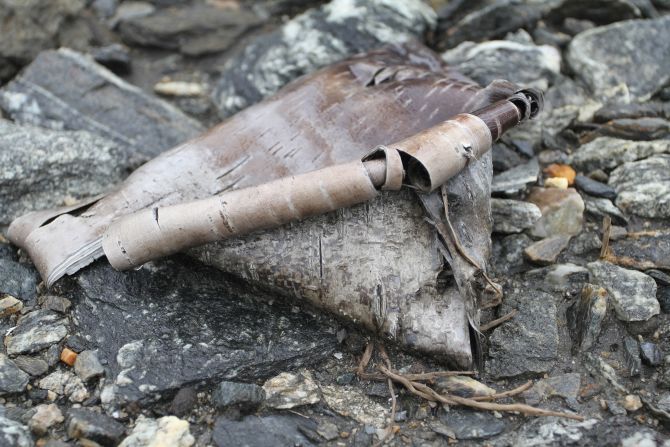 Researchers recovered a small container made of birch bark found along a once-lost mountain pass in Norway. The container was dated to 400 AD. 