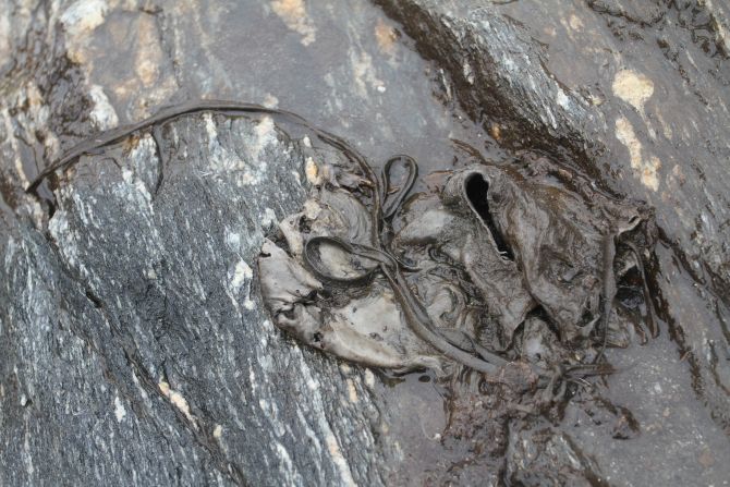 This shoe, dated to the 10th century AD, was made from animal hide. Hair on the outside of the shoe gave it better grip on the snow. 