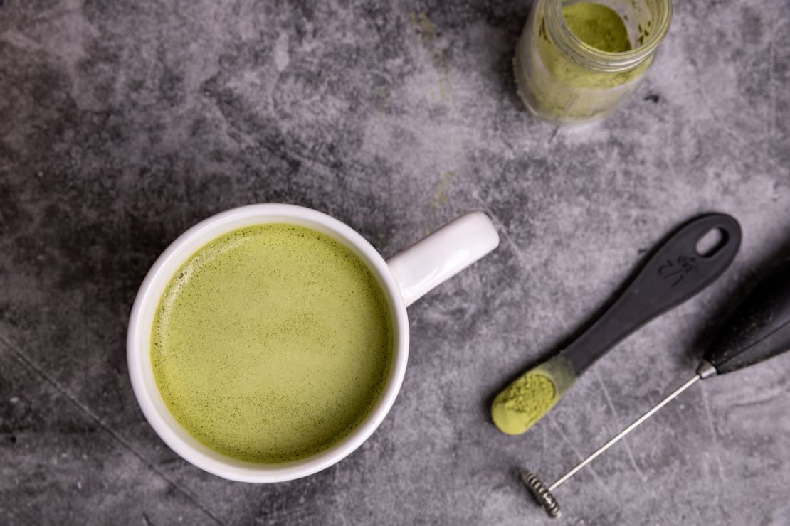 Start your day with an antioxidant-rich matcha latte.