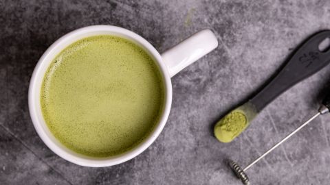 Start your day with an antioxidant-rich matcha latte.