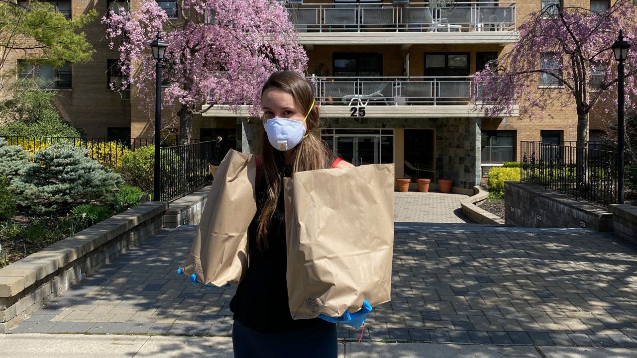 Nicole Chayet has been delivering groceries to strangers around New York after recovering from coronavirus.