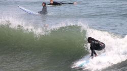 Khadjou Sambe is a Senegalese surfer