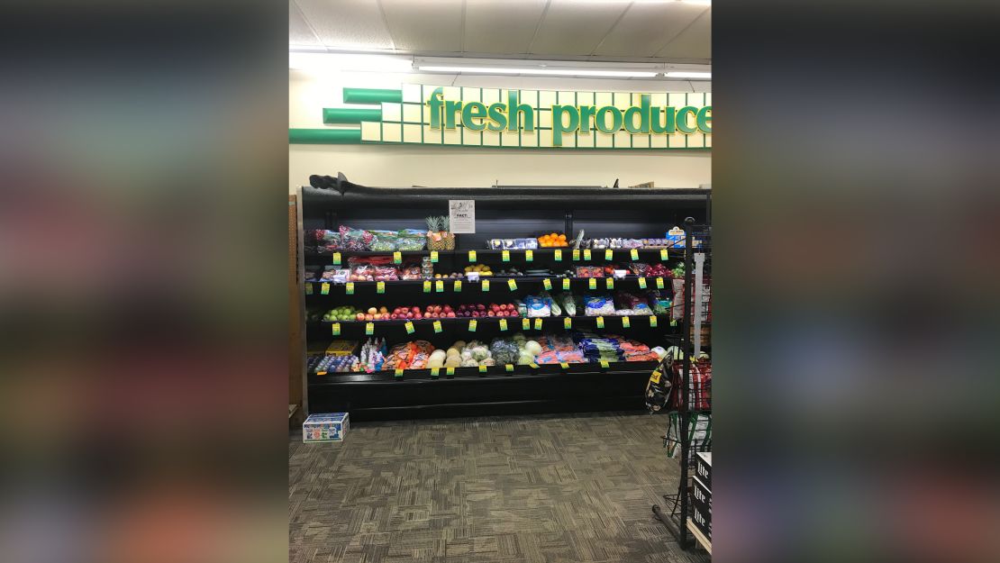 The produce section at Chet's Foods in Kingsley, Iowa.