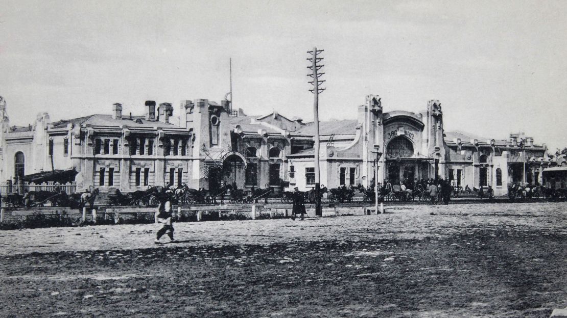 Harbin Railway Station, taken in about 1900.