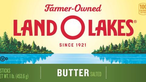 The new package of Land O'Lakes butter.