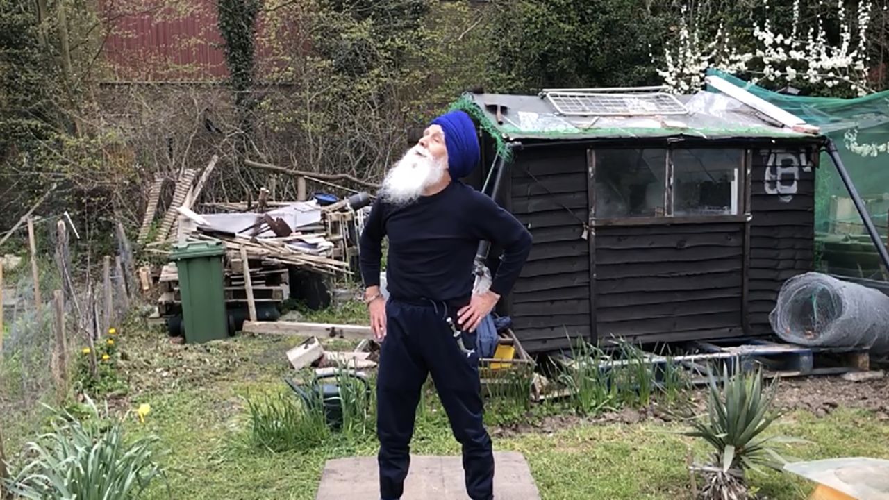Rajinder Singh, 73, has started making exercise videos to raise money for the NHS.