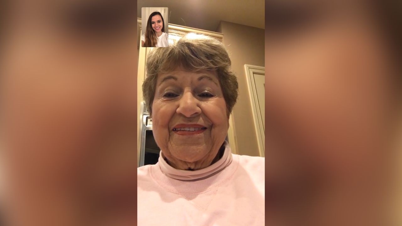 Abby Godard regularly FaceTimes with her grandmother Yvonne Simon Perotti.