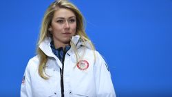 PYEONGCHANG-GUN, SOUTH KOREA - FEBRUARY 22:  Silver medalist Mikaela Shiffrin of the United States stands on the podium during the medal ceremony for Alpine Skiing - Ladies' Alpine Combined Slalom on day 13 of the PyeongChang 2018 Winter Olympic Games at Medal Plaza on February 22, 2018 in Pyeongchang-gun, South Korea.  (Photo by David Ramos/Getty Images)