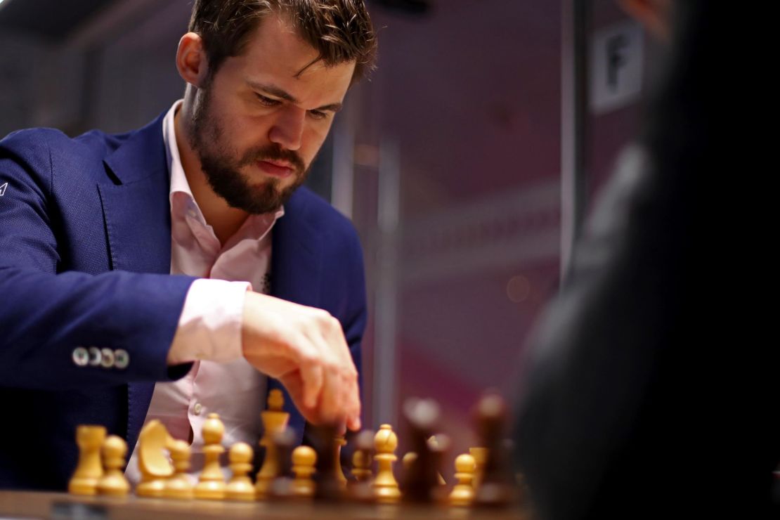 Carlsen competes against Daniil Dubov of Russia.