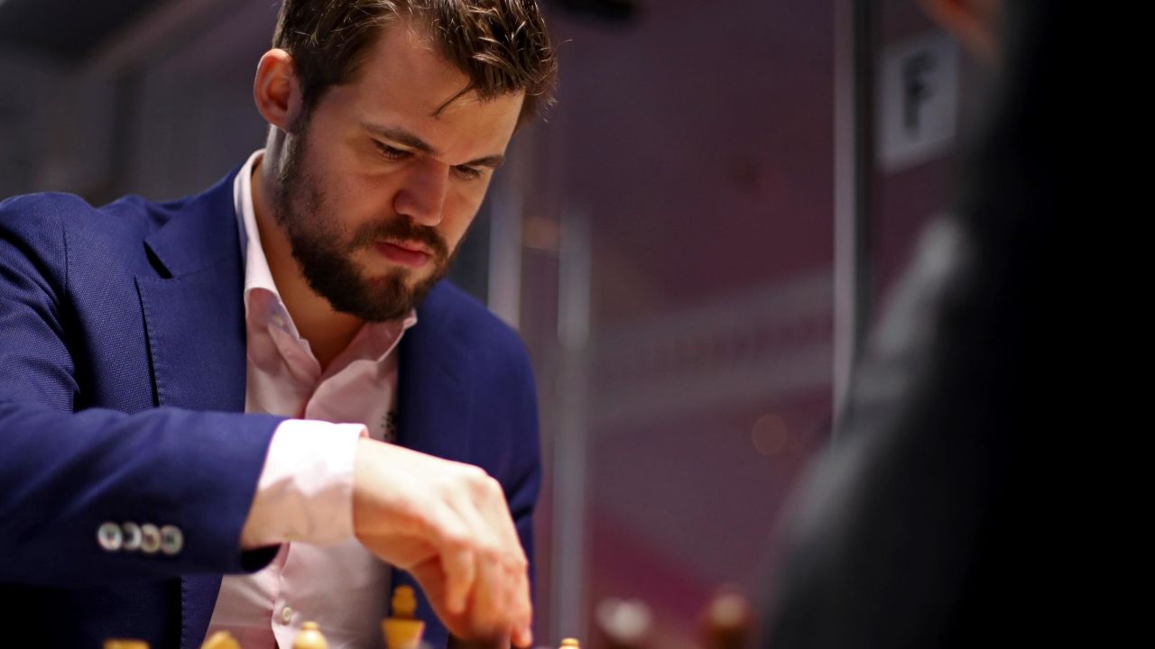 Carlsen competes against Daniil Dubov of Russia.