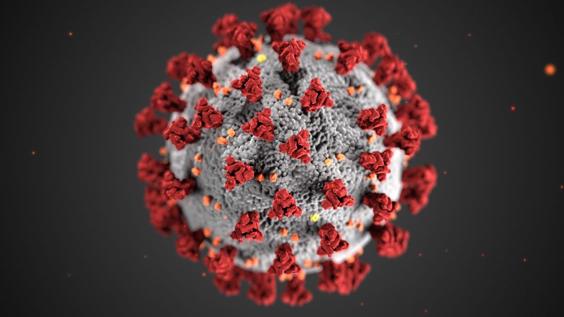 This illustration, created by the Centers for Disease Control and Prevention, depicts the spiked structure of the virus that causes Covid-19