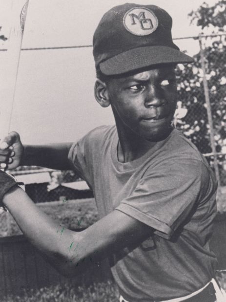 Jordan poses for a Little League Baseball photo in the late 1970s. Jordan was born in Brooklyn, New York, but he spent almost all his childhood in Wilmington, North Carolina. Baseball was his first love.