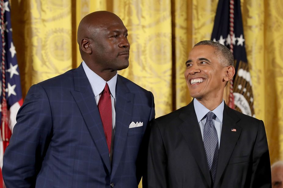 In 2016, Jordan was awarded the Presidential Medal of Freedom, the nation's highest civilian honor. President Barack Obama, a Bulls fan from Chicago, noted that people still use Jordan's name as a synonym for the best. "There is a reason you call someone the Michael Jordan of ... neurosurgery, or the Michael Jordan of rabbis, or the Michael Jordan of outrigger canoeing. ... Because Michael Jordan is the Michael Jordan of greatness," Obama said in his remarks. "He is the definition of somebody so good at what they do that everybody recognizes them. That's pretty rare."
