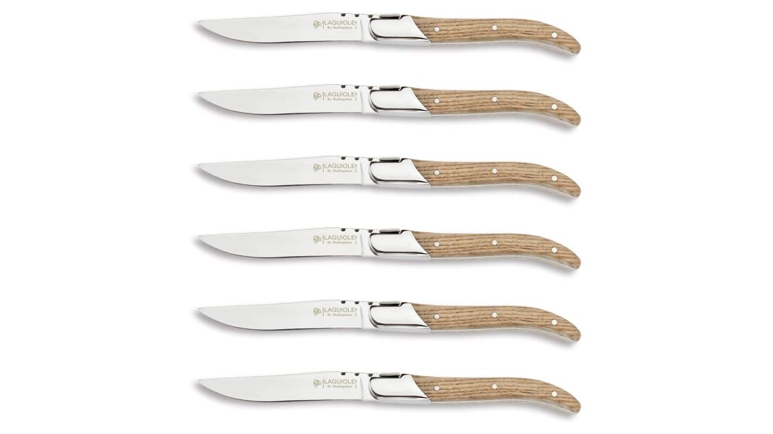 Laguiole Oak Steak Knives, Set of 6